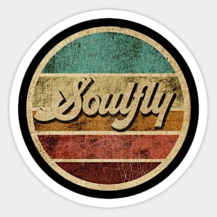 Tanatoraja, circle retro faded Soulfly Sticker